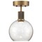 Access Lighting Port Nine Burgundy, Burgundy LED SemiFlush, Antique Brushed Brass Finish, Seeded Glass 63148LEDD-ABB/SDG - alternate 3